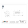 Tapcon Masonry Screw, 3-16" Dia., Hex, 2-1-4" L, Steel Blue Climaseal, 100 PK  3143407