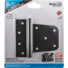 National Hardware 3-1-2 In. Matte Black Extra Heavy-Duty Steel Gate Hinge N109-021 201586