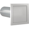 Imperial 4 In. White Galvanized Steel Dryer Wall Vent Cap VT0758