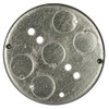 Electrical Box, 6 cu in, Ceiling Box Type, 2 Gangs, Galvanized Zinc, Round Shape  293