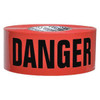 Barricade Tape, Danger, Red, 3 in Wide x 1,000 ft Length, Polyethylene, 3 mil