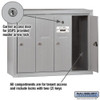 Mailbox, Aluminum, Powder Coated, 4 Doors, Surface, -  3504ASU