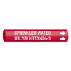 Brady Pipe Marker,Sprinkler Water,Red,4 to6 In 4128-D