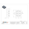 Open Fuse Block, 31 to 60A Amp Range, 300V AC-DC Volt Rating, 3 Poles, Box Lug  T30060-3CR
