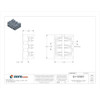 Open Fuse Block, 31 to 60A Amp Range, 300V AC-DC Volt Rating, 3 Poles, Box Lug  T30060-3CR