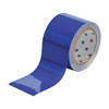Floor Marking Tape, Polyester, No Legend, Blue, 3 in W., 8 mil Thickness