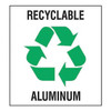 Brady Recycling Label,Recycling Aluminum,PK5 20634FLS