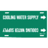 Brady Pipe Mrkr,Cooling Water Supply,6 to7-7/8 4044-F