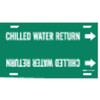 Brady Pipe Mrkr,Chilled Water Return,6 to7-7/8 4023-F