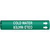 Brady Pipe Marker,Cold Water,7/8 in H,7/8 in W 4029-B