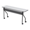 OfficeWorks Mobile Training Table, Gray Top, Charcoal Frame, 18 in W x 60 in L