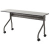 OfficeWorks Mobile Training Table, Gray Top, Charcoal Frame, 18 in W x 60 in L  68057