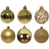 Decoris 2.4 In. Shatterproof Light Gold Bauble Christmas Ornament (37-Pack) 9976509 904158