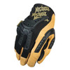 CG40-75 Mechanics Gloves, Genuine Leather Palm, Spandex Back, 10, Black/Brown