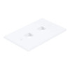Monoprice WallPlate,Blank,2 Hole, White 6727