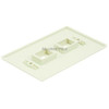 Monoprice WallPlate,Blank,2 Hole, Ivory 6728
