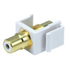 Monoprice A/V Wallplate, RCA, Wht Center, Wht 6550