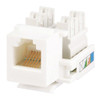 Monoprice Datacom Jack,RJ11/RJ12,90,White 7296