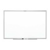 Dry Erase Board, Steel, 36 in, 48 in, Aluminum Frame, White, Gloss