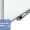 Dry Erase Board, Steel, 36 in, 48 in, Aluminum Frame, White, Gloss  SM534-24