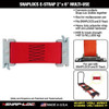 Snap-Loc Tie Down Strap,2" W,Polyester,Red SLTE200R