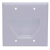 Monoprice Wall Plate,Cable,Recessed,2G,Wht 4001