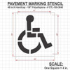 Rae Pavement Stencil,48 in,Handicap,1-8, STL-108-3048 STL-108-3048