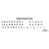 Pavement Stencil, Combination Set, A Thru Z, 0 Thru 9, Punctuation, 10 in Character Height, Clear