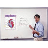Dry Erase Board, Plastic, 18 in, 24 in, Aluminum Frame, White, Gloss  M2-18-1