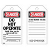 Brady Danger Tag,5-3/4 x 3 In,3/8 In,PK10, 86461 86461