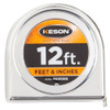 Keson 12 ft Tape Measures, 5-8 in Blade PG1812SQ