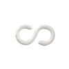 S-Hook for Plastic Chain Barrier, White, 2 3/10 in Length, Gloss