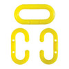 Chain Link for Plastic Chain Barrier, Yellow, 1 12/25 in Length, Gloss