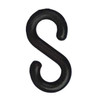 S-Hook for Plastic Chain Barrier, Black, 2 3/10 in Length, Gloss