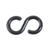 Manufacturer Varies S-Hook for Plastic Chain Barrier, Black, 2 3/10 in Length, Gloss 50303-10
