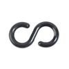 S-Hook for Plastic Chain Barrier, Black, 2 3-10 in Length, Gloss  50303-10