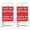 Brady Out Of Svce Bilingual Tag,3/8 In,PK10, 86405 86405