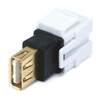Monoprice Datacom Jack, USB2.0A(F/F), Flush, Wht 6561
