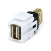 Monoprice Datacom Jack, USB2.0A(F-F), Flush, Wht 6561