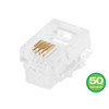 Monoprice Plug,Modular,RJ11,6P4C,Stranded,PK50 7268