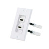 Monoprice A-V WallPlate,HDMI w-Ext,2P,White 7332