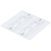 Monoprice WallPlate,Blank,4 Hole,2 Gang, White 6831