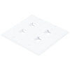 Monoprice WallPlate,Blank,4 Hole,2 Gang, White 6831