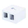Monoprice Surface Mount Box,2P,White 7089