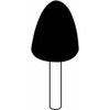 Norton Abrasives Mounted Point,Dia. 1-2 In,Shape B42 69083149045