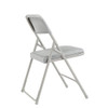 National Public Seating Folding Chair, Plastic, Gray,PK4 802