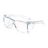 Safety Glasses, Wraparound Clear Polycarbonate Lens, Uncoated, 24PK