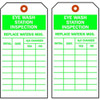 Tag, Eyewash, Polyester, 5 3-4 in H x 3 in W, White, Rectangle, 10 PK  9HUP5