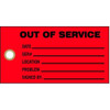 Tag, Full Cylinder, Cardstock, 3 in H x 5 3-4 in W, Red, Rectangle, 100 PK  8CLC4