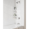 Zenith Zenna Home Plastic 12 In. x 97 In. Shower Caddy 2153WW2 415979